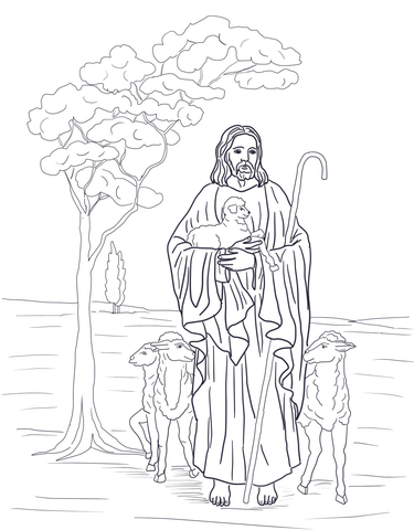 Jesus is Our Shepherd Coloring page