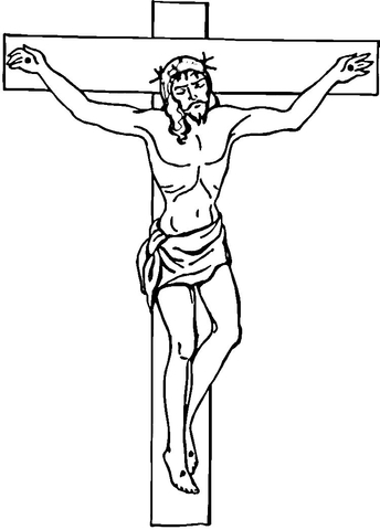 Jesus on the Cross Coloring page