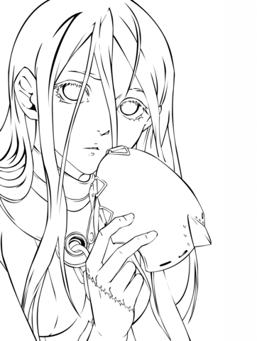 Shiro from Deadman Wonderland Manga Coloring page