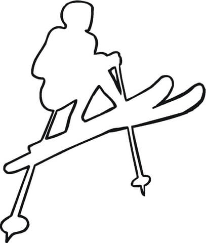 Ski Jumping  Coloring page