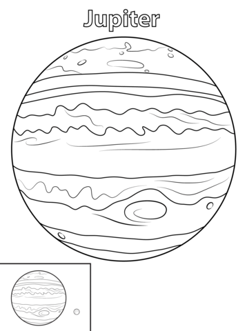 Jupiter Planet Coloring page