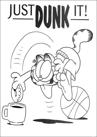 Just Dunk It!  Coloring page