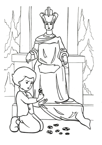 Kai And Snow Queen  Coloring page