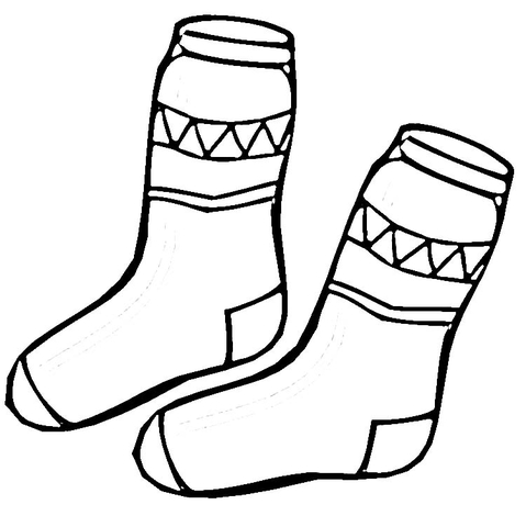 Kid Socks  Coloring page