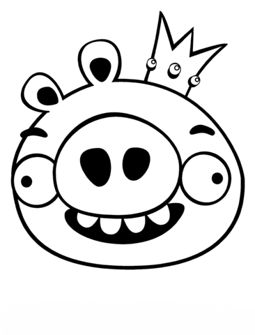 King Pig Coloring page