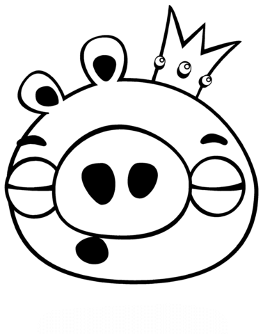 King Pig is Sleeping Coloring page