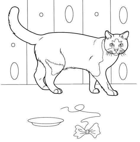 Kitty at Home  Coloring page