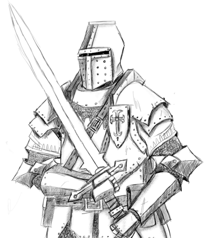 Knight Coloring page