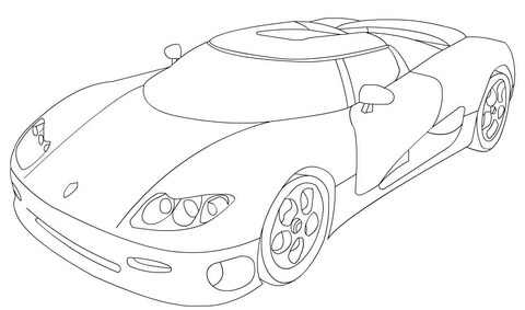 Koenigsegg CS8S Coloring page