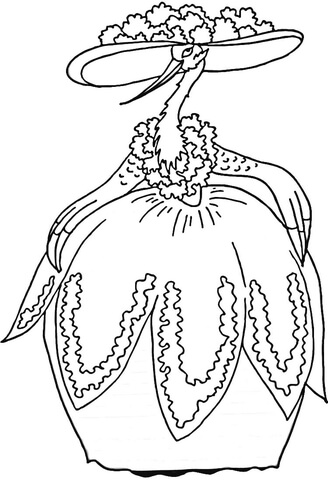 Lady Swan  Coloring page