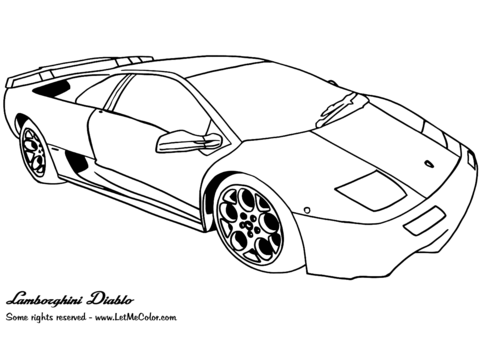 Lamborghini Diablo Coloring page