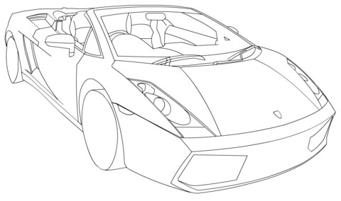 Lamborghini Gallardo Spyder LP560-4 Coloring page