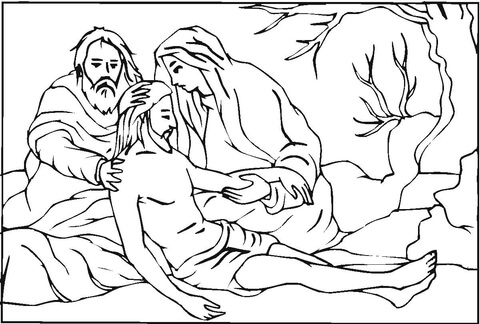 Lamentation Of Christ Coloring page