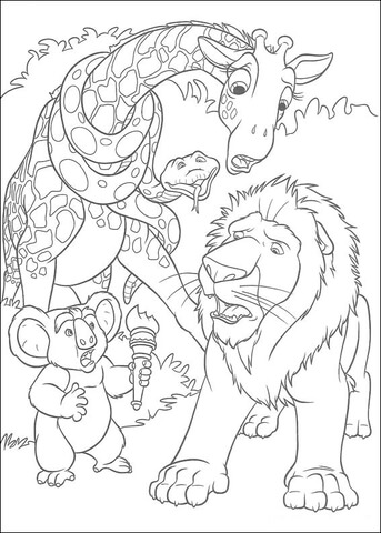 Larry, Samson, Nigel And Bridget  Coloring page