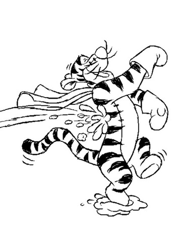 Laughing Tigger  Coloring page