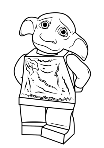 Lego Harry Potter Dobby Coloring page