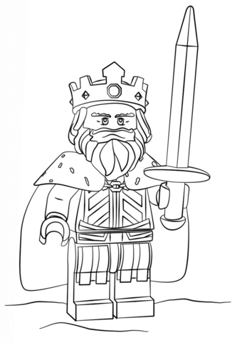 Lego King Coloring page