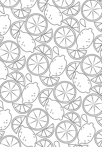 Lemon Pattern Coloring page