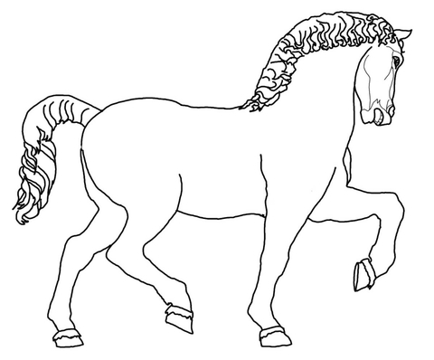 Leonardo's Horse Sculpture Coloring page