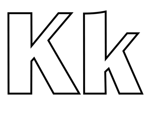 Letter K Coloring page