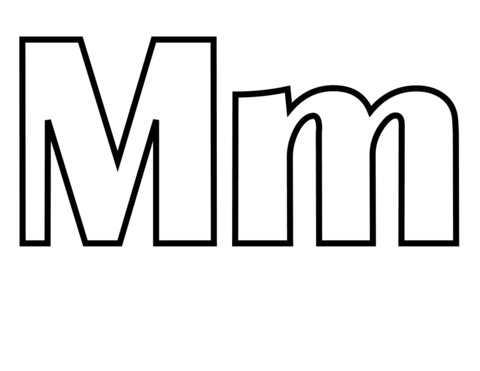 Letter M Coloring page