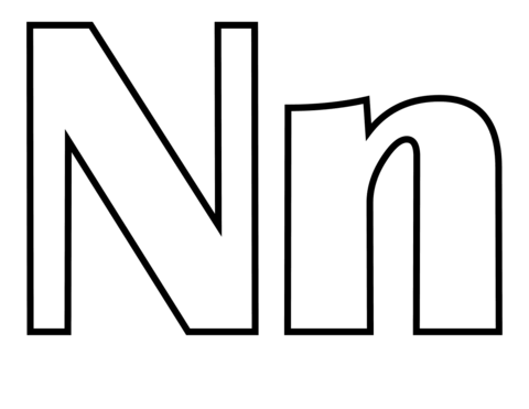 Letter N Coloring page