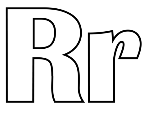 Letter R Coloring page