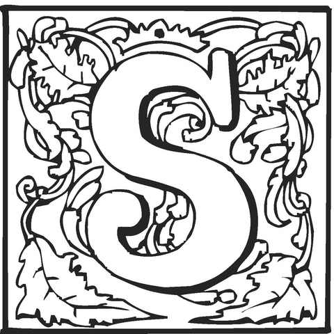 Letter S Coloring page