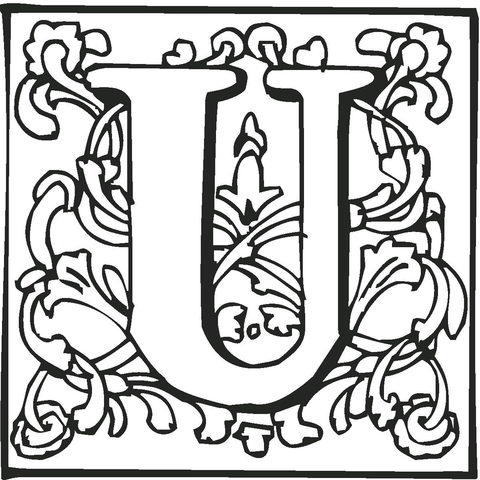 Letter U Coloring page