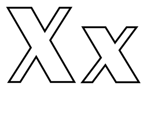 Letter X Coloring page