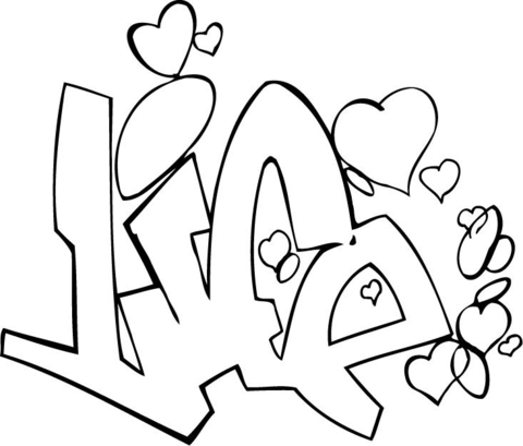 Life Graffiti  Coloring page