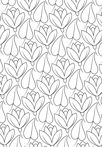 Lily Pattern Coloring page