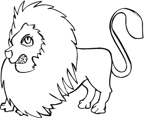 Lion 23 Coloring page