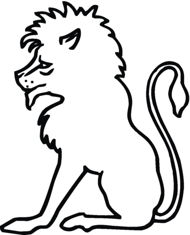 Lion 4 Coloring page