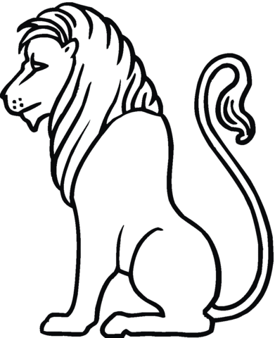 Lion 6 Coloring page