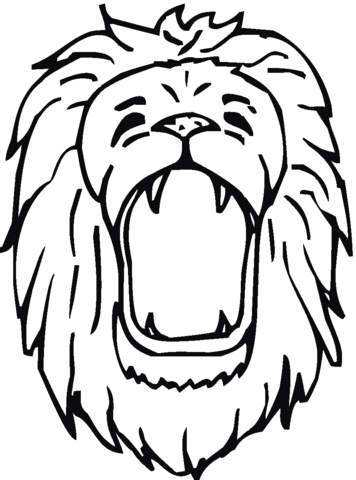 Lion Roars Coloring page