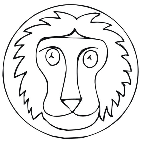 Lion Sign Coloring page