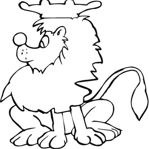 Lion The King Of The Jungle Coloring page