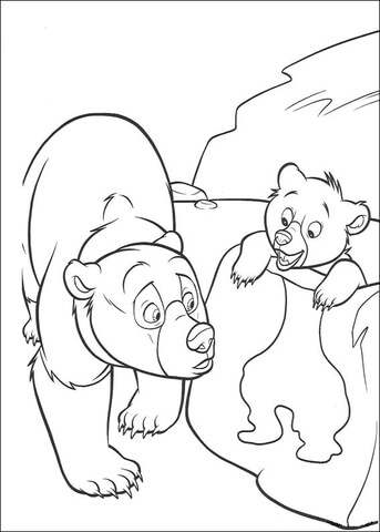 Little Bear is Trapped In Ice  Coloring page