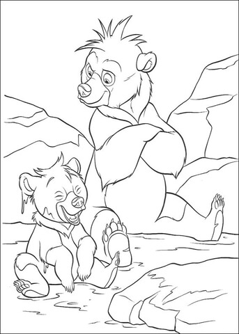 Koda and Kenai Bear Coloring page