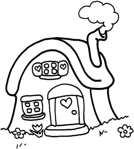 Little Cottage  Coloring page