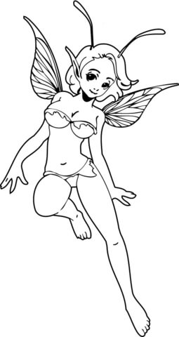 Little Elf Girl Coloring page