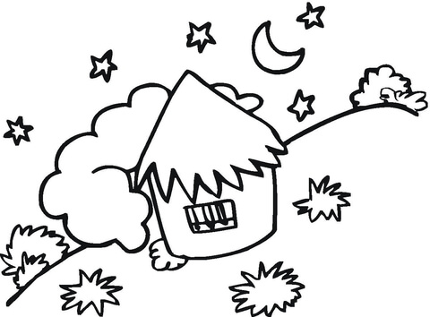 Little Hut  Coloring page