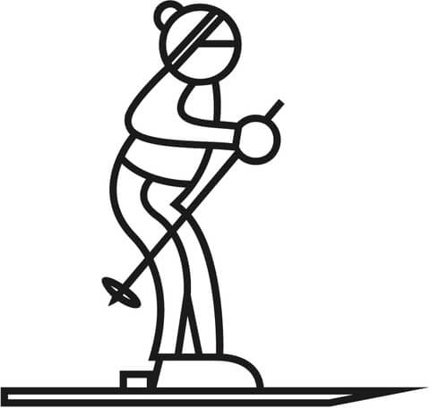 Little Skier  Coloring page