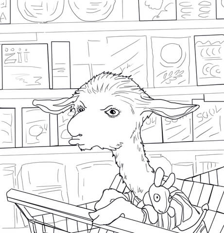 Llama Llama Mad at Mama Coloring page