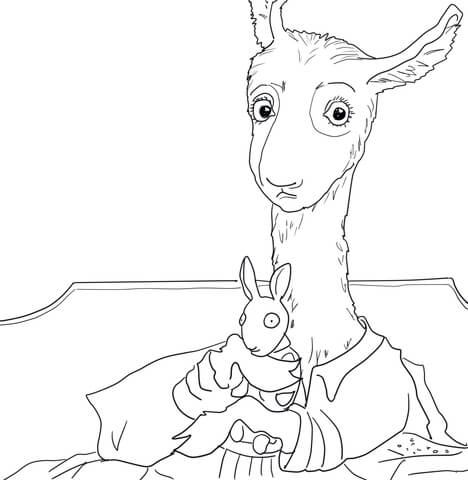 Llama Llama Red Pajama Coloring page