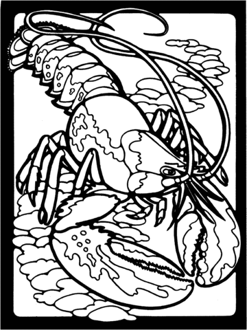 Clawed lobster Coloring page