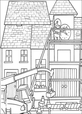 Lofty Helps Bob To Bring Some Items  Coloring page