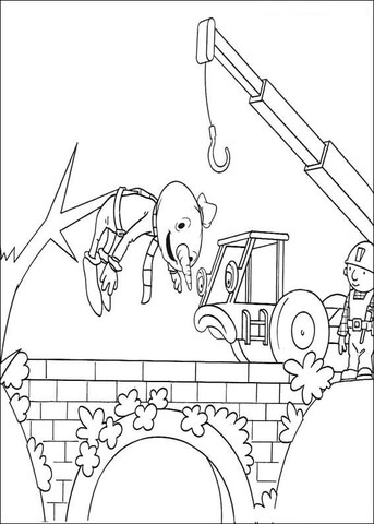 Lofty Helps Spud To Get Down  Coloring page