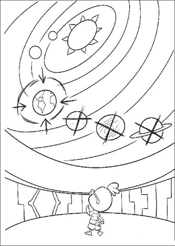 Alien's plan of invasion Coloring page